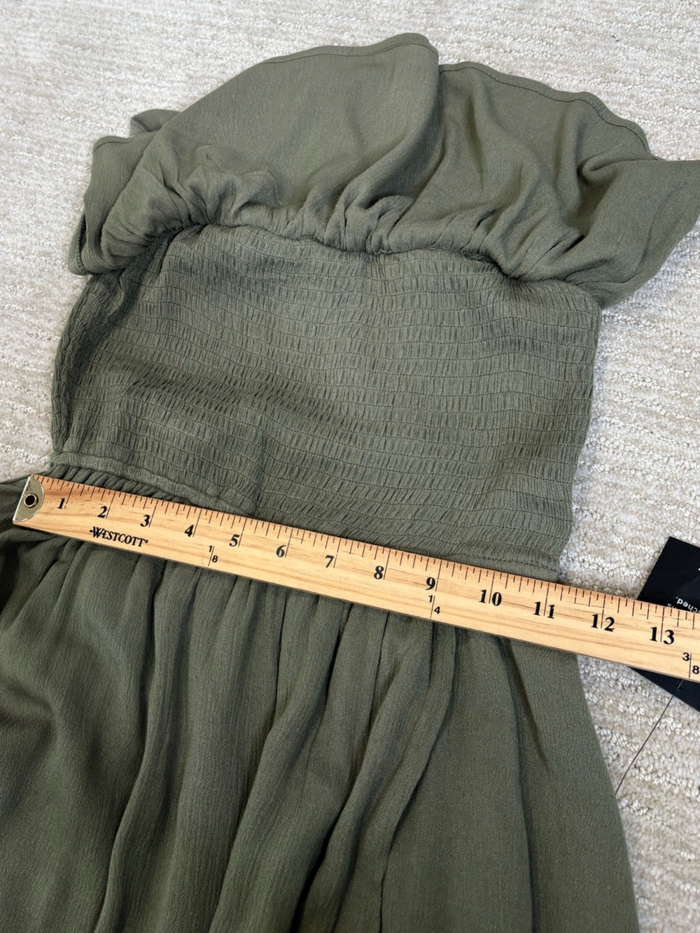 NWT Lulus Sincerely Yours Olive Green Ruffle Midi Dress Size Small Sundress - Picture 11 of 14